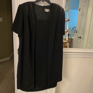 Black Gemini II short sleeved jacket dress that is not detachable, worn once.